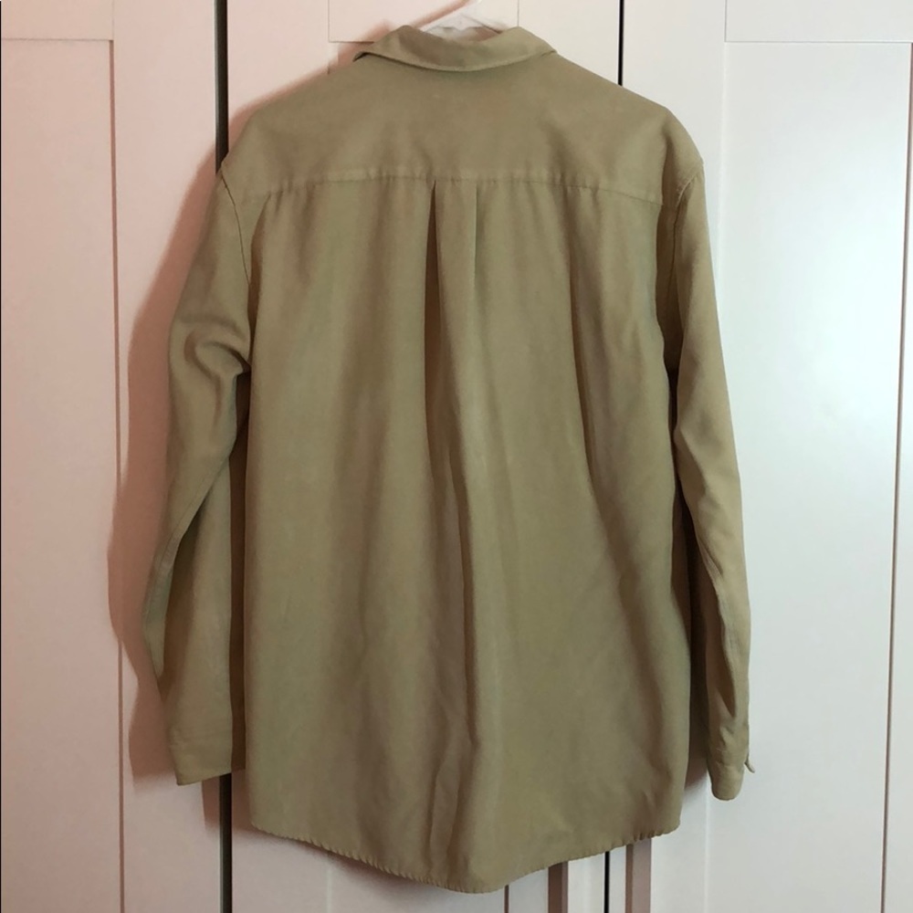 Knightsbridge Button Down Shirt Faux Suede *M - Picture 5 of 6